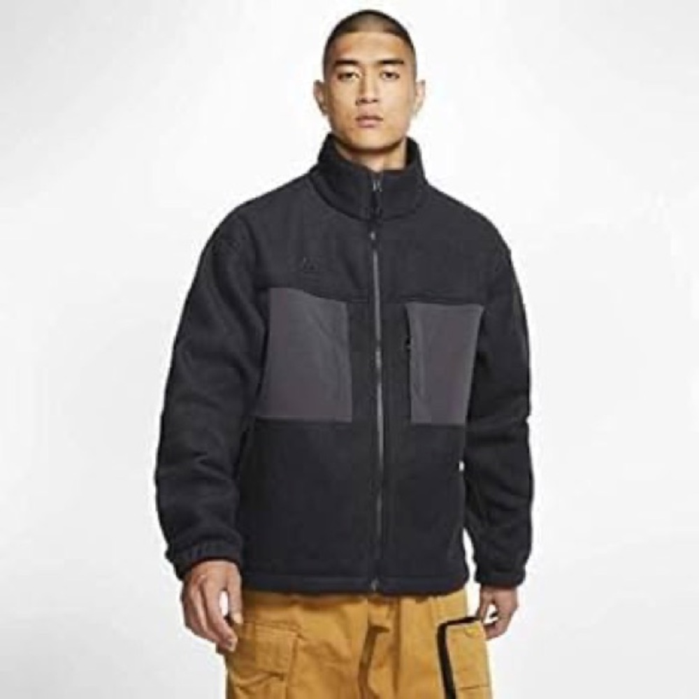 NIKE ACG Fleece Zipper Jacket Black BQ7198-010 (oversize)